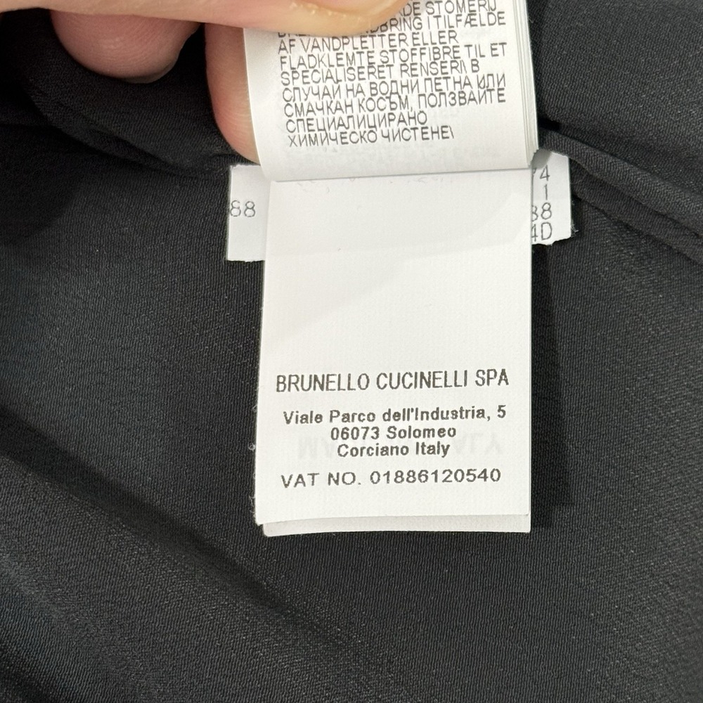 Brunello Cucinelli Coat Silk Blend Women's IT 38 Olive Green Quiet Luxury - Picture 14 of 16